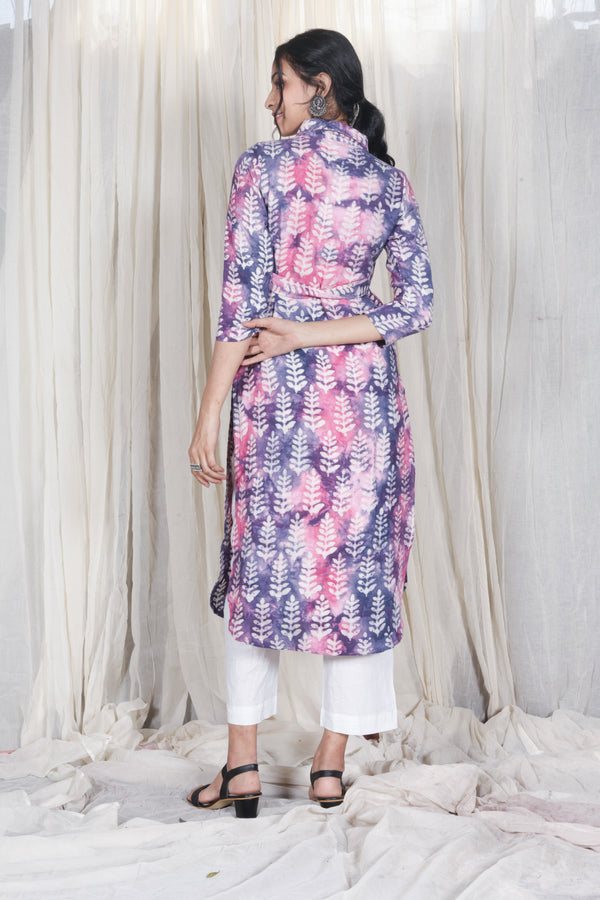 Pink Batik Organic Cotton Straight Kurta