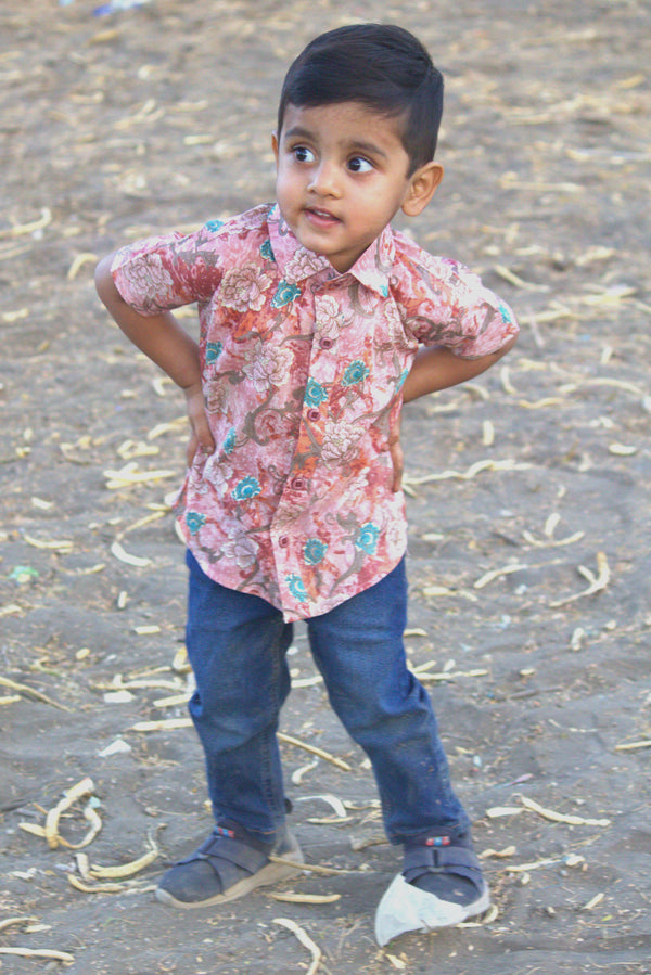 Cotton Mull Printed Shirt for Boys