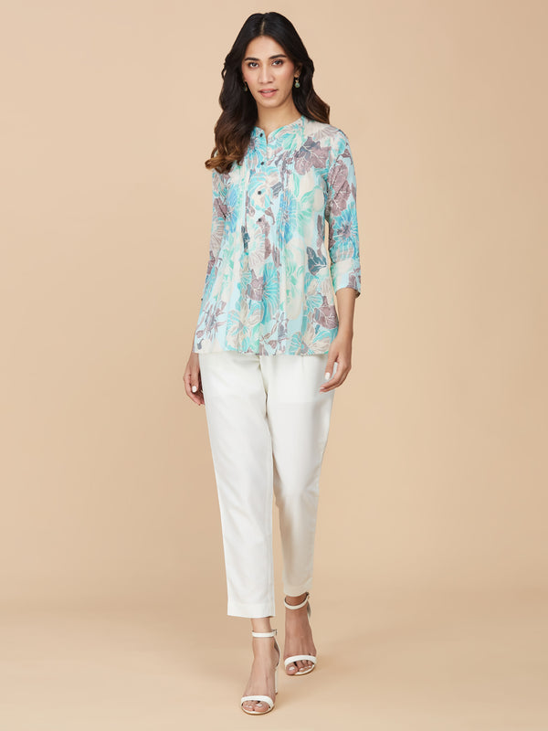 Cotton Mull Multi Hue Short Top