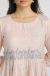 Baby Pink Hand embroidered Cotton Dress